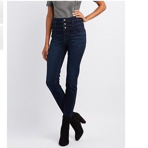 Refuge High Waisted Dark Blue Jeans